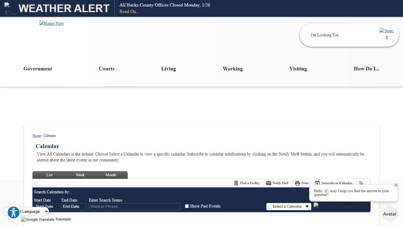 Calendar • Bucks County Prison Oversight Board Meetings